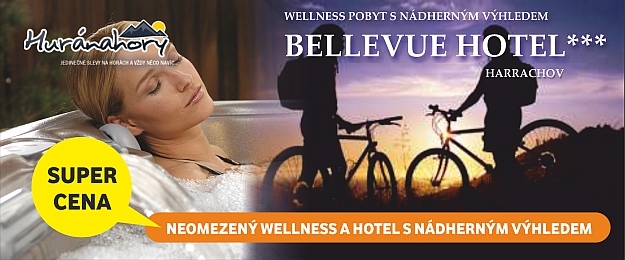 VÝHODNĚ! Až 4 dny wellness v Harrachově s polopenzí v Hotel Bellevue***